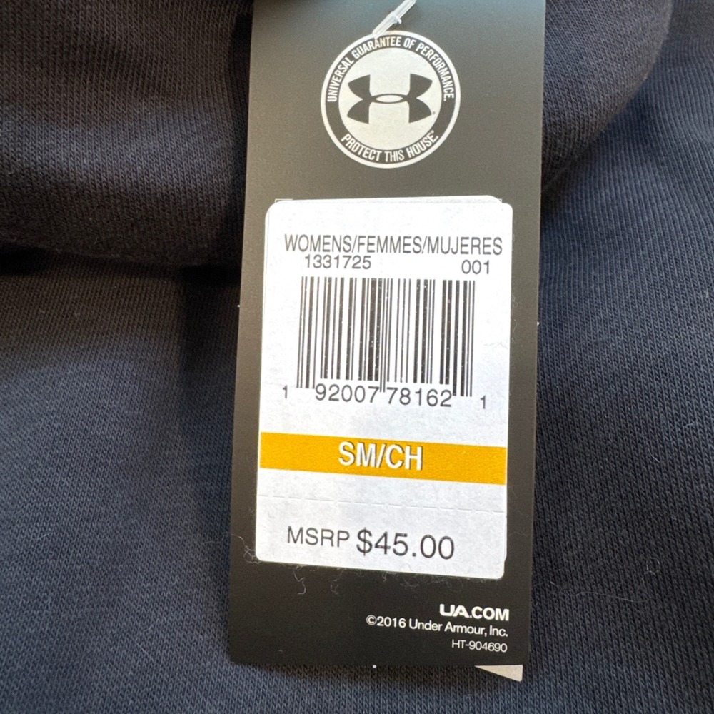 Under Armour Womens Rival Fleece Funnel Neck Hoodie Black 1331725-001 Small NWT - Picture 7 of 9
